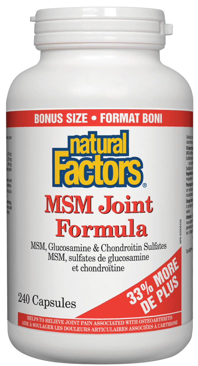 Natural Factors - MSM Joint Formula - 240 Caps