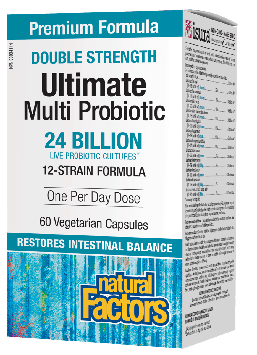 Natural Factors - Double Strength Ultimate Probiotic 24 Billion - 60 V-Caps