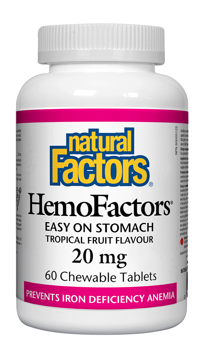 Natural Factors - HemoFactors - Tropical Fruit - 60 Chewable