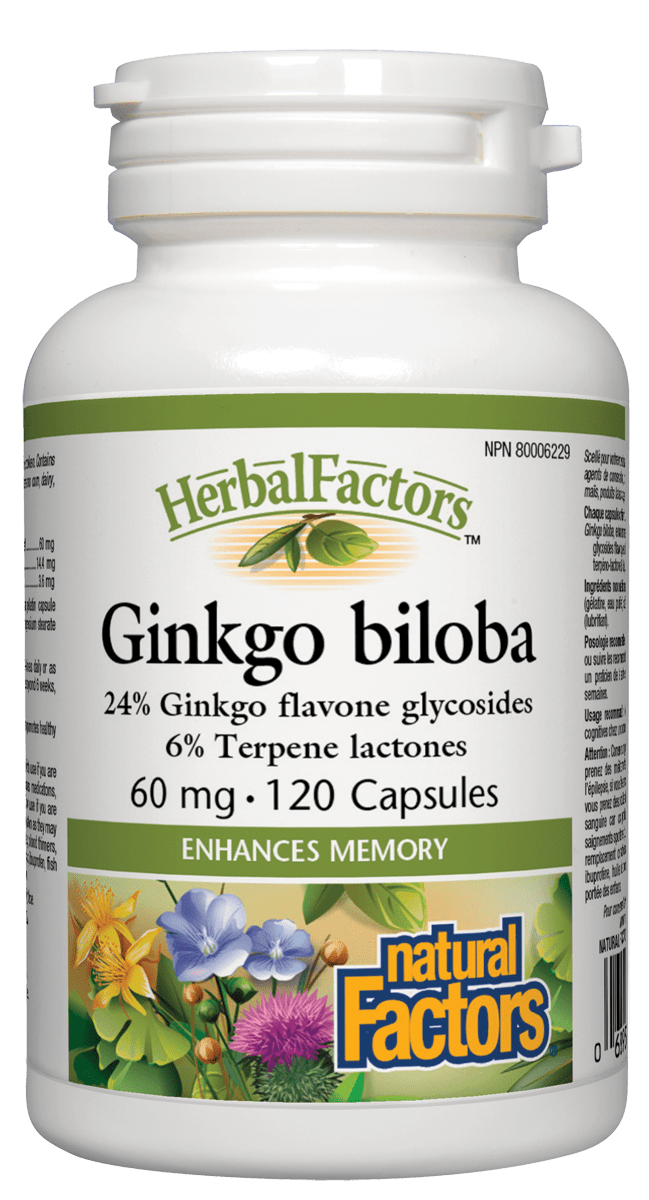 Natural Factors - Ginkgo Biloba 60mg - 120 Caps