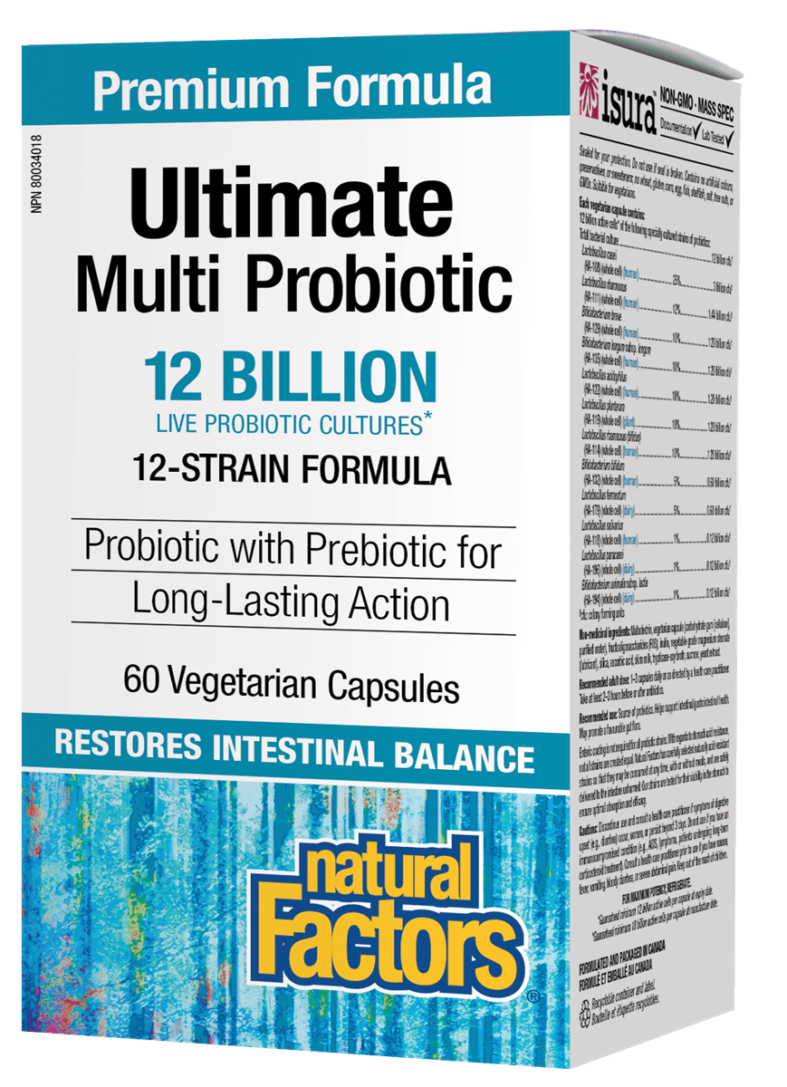 Natural Factors - Ultimate Multi  Probiotic 12 Billion - 60 Caps