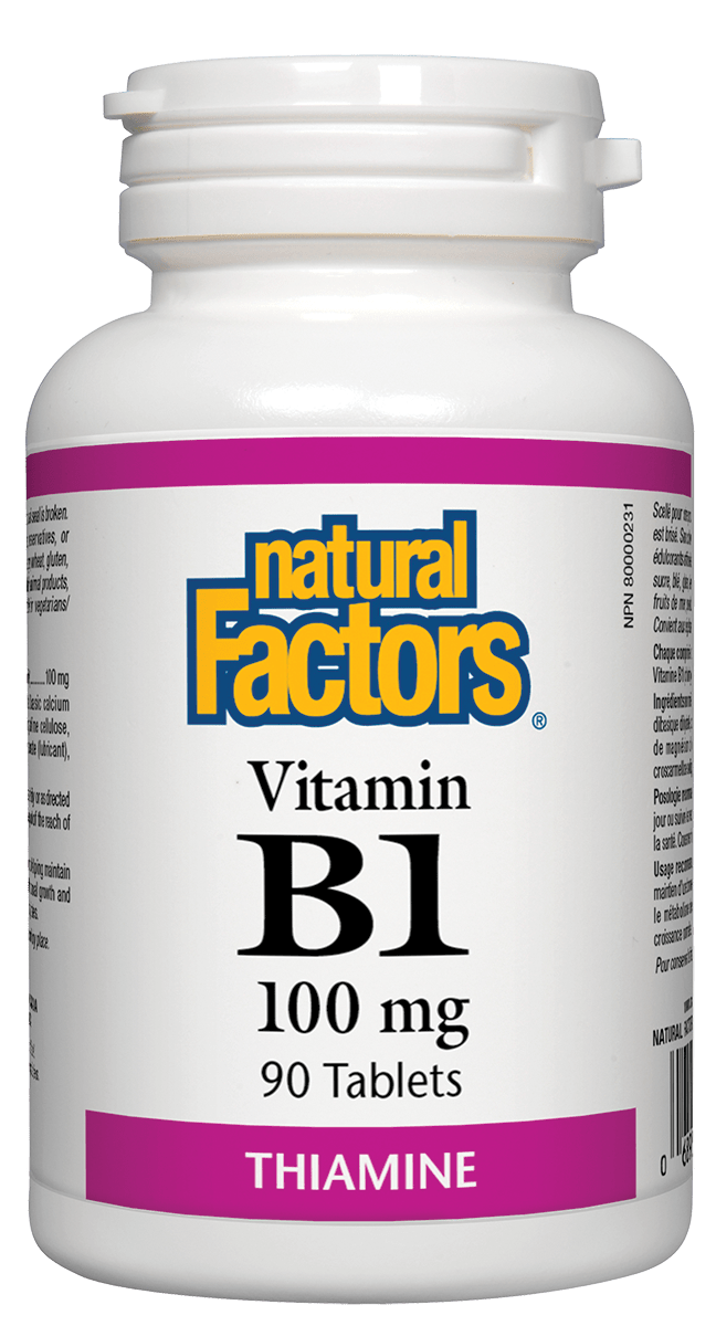 Natural Factors - Vitamin B1 100mg - 90 Tabs