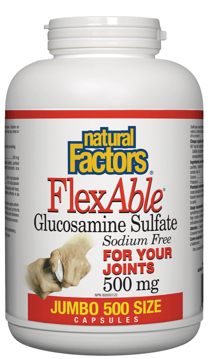 Natural Factors - FlexAble Glucosamine Sulfate - 500 Caps