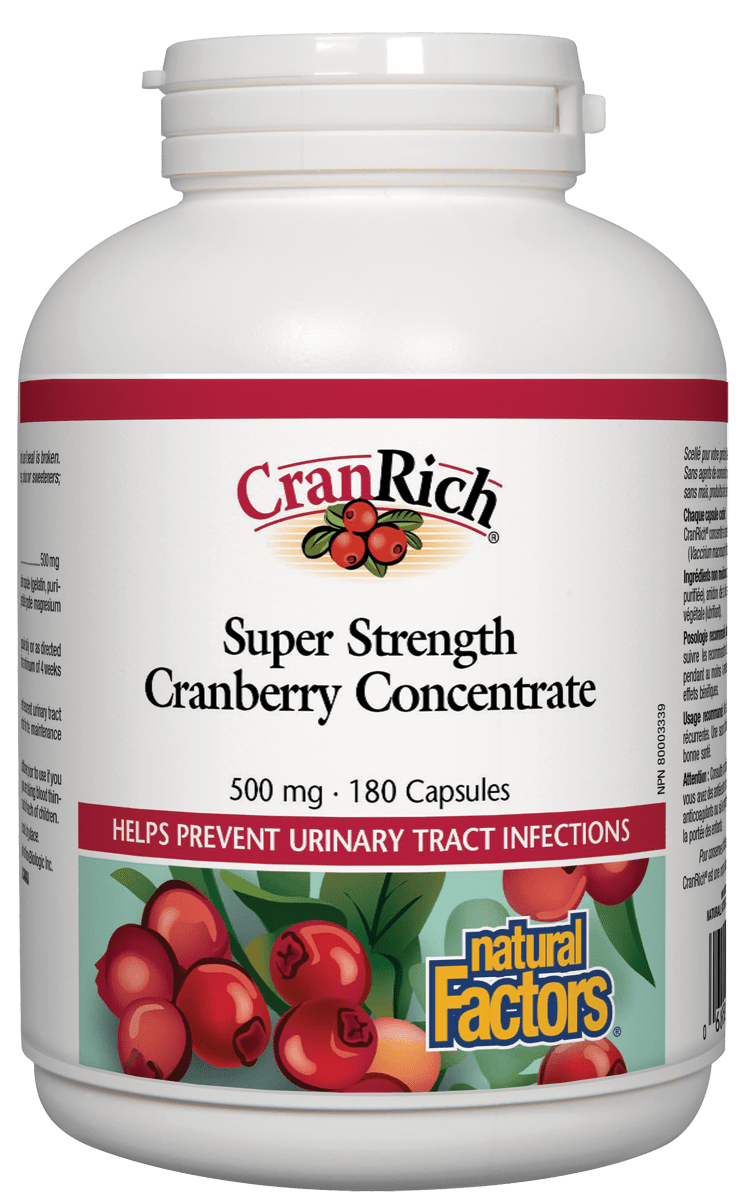 Natural Factors - CranRich - Cranberry Concentrate Super Strength  - 180 Caps
