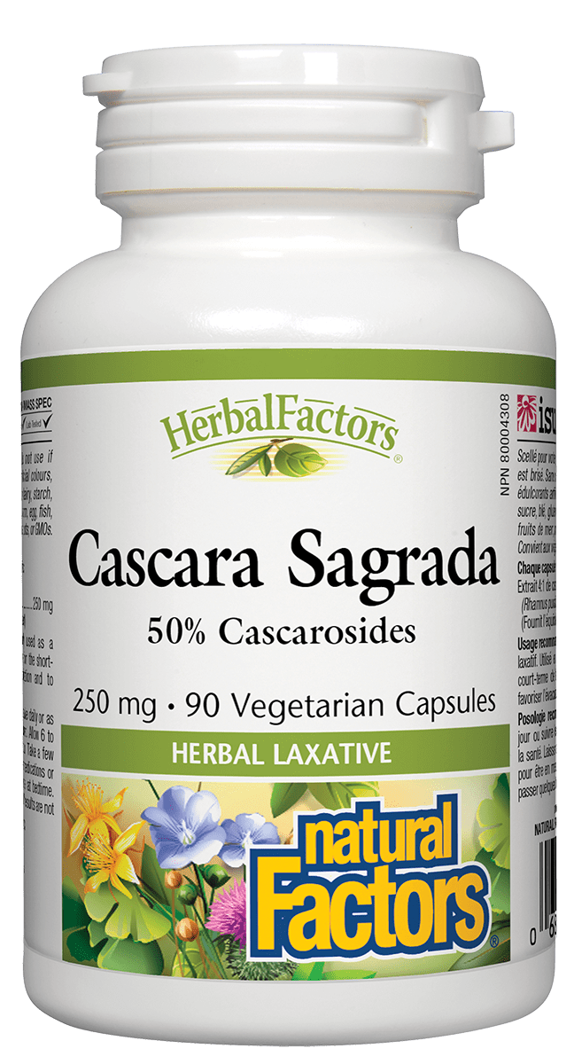 Natural Factors - Cascara Sagrada Extract 400mg - 90 V-Caps