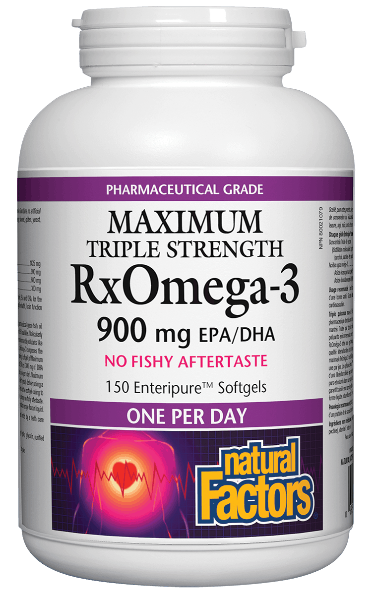 Natural Factors - RxOmega-3 - Max Triple Strength 900 mg - 150 SG