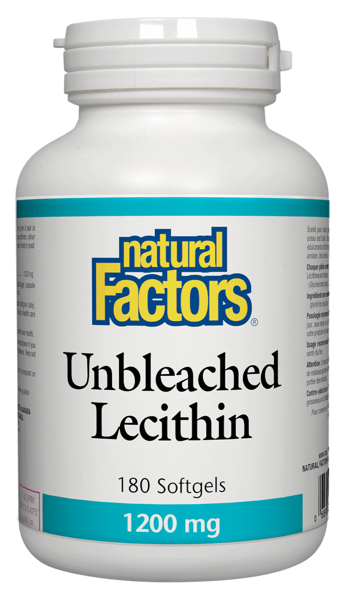 Natural Factors - Unbleached Lecithin 1200 mg 180 SG