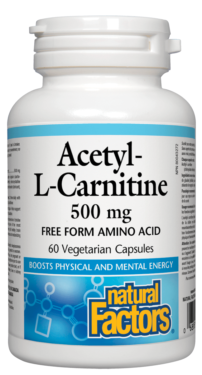 Natural Factors - Acetyl-L-Carnitine 500 mg - 60 SG