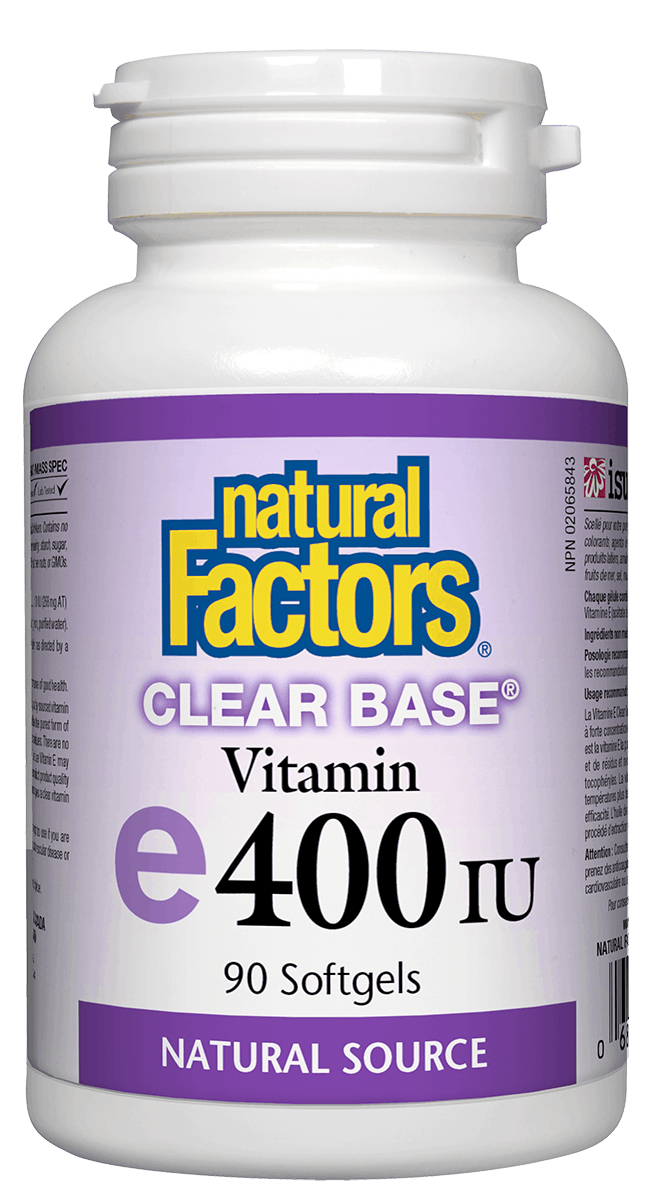 Natural Factors - Vitamin E - Clear Base 400 UI - 90 SG