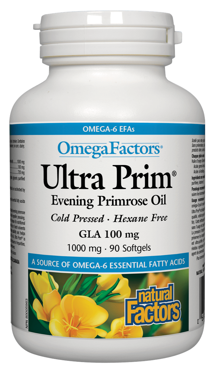 Natural Factors - Ultra Prim Evening Primrose Oil 1000 mg - 90 SG