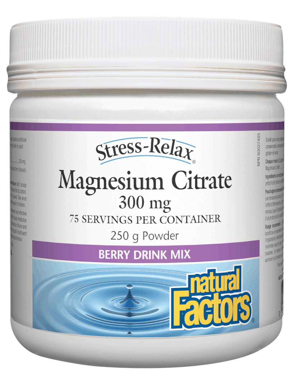 Natural Factors - Stress-Relax - Magnesium Citrate - Berry - 250g