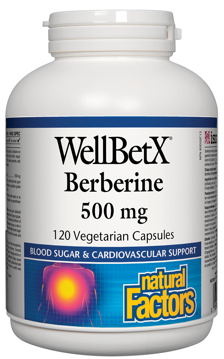 Natural Factors - WellBetX Berberine 500mg - 120 V-Caps