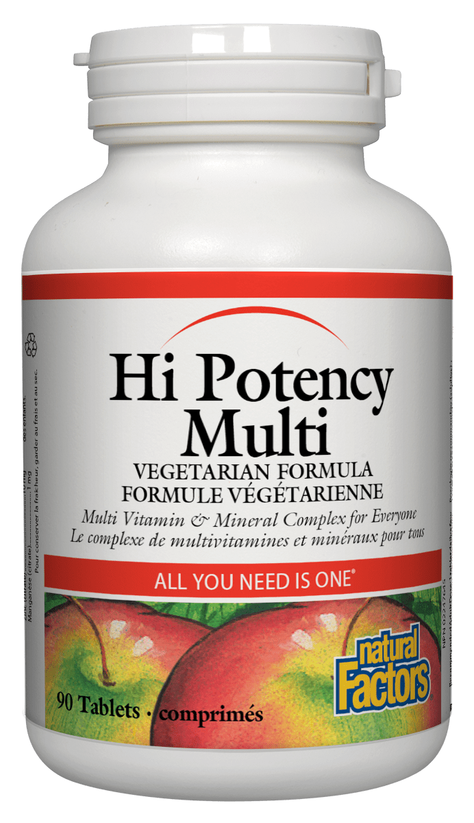 Natural Factors - Hi Potency Multi Vegetarian Formula - 90 Tabs