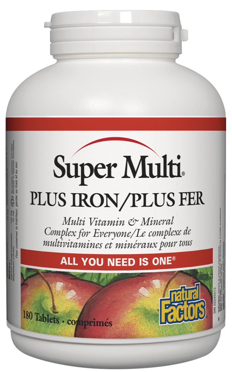 Natural Factors - Super Multi Plus Iron - 180 Tabs