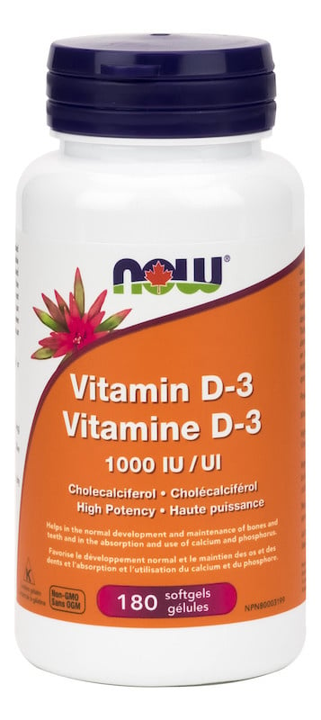 Now - Vitamin D3 1000 IU - 180 SG