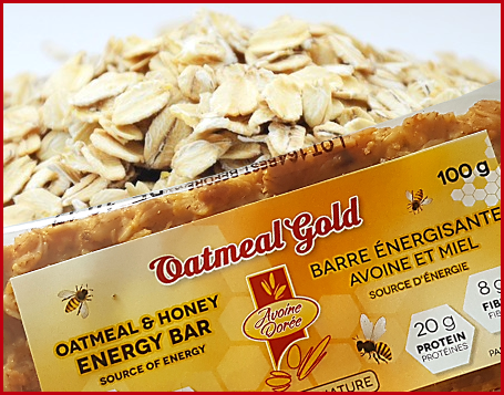 Avoine Doree - Oatmeal Gold - Oatmeal & Honey Energy Bar - Natural - 100g