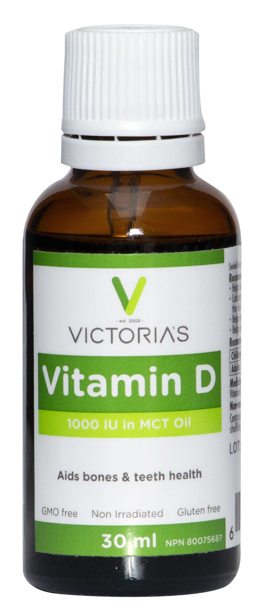 Victoria's - Vitamin D w/MCT oil 100IU - 30ml