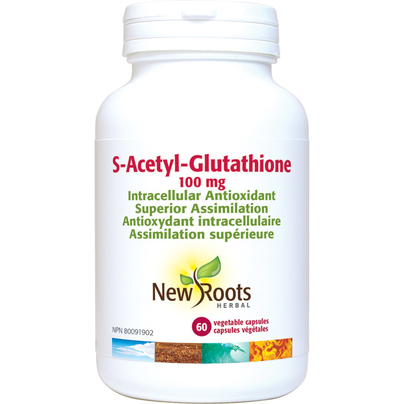 New Roots - S-Acetyl-Glutathione 100mg - 60 Vegi Caps