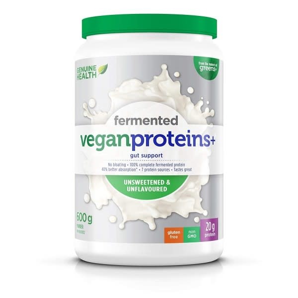 Genuine Health - Fermented Organic Vegan Proteins+ - Unsweetened & Unflavoured - 600g