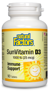 Natural Factors - Vitamin D3 1000 IU - 90 Tabs