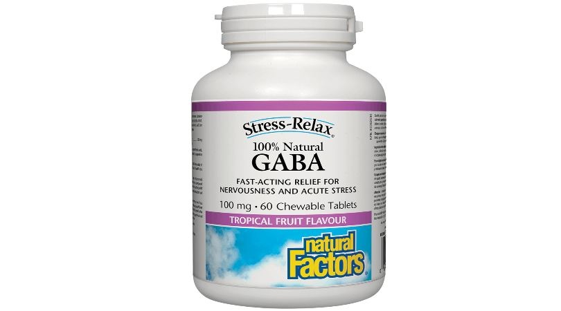 Natural Factors - Stress-Relax GABA 100mg - 60 Chewable Tabs