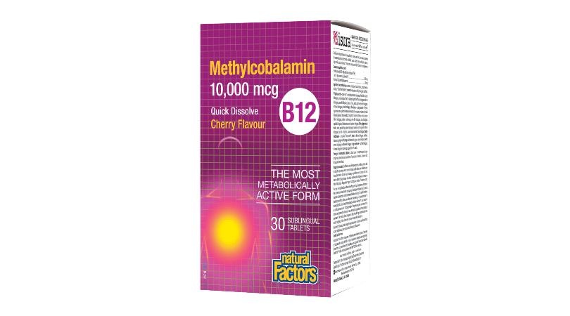 Natural Factors - B12 Methylcobalamin 10,000mcg - 30 Tabs