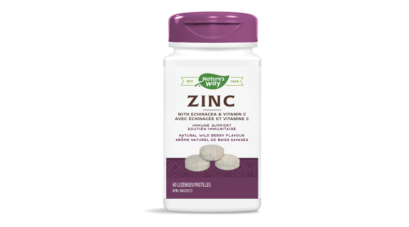 Nature's Way - Zinc With Echinacea & Vitamin C - 60 Lozenges