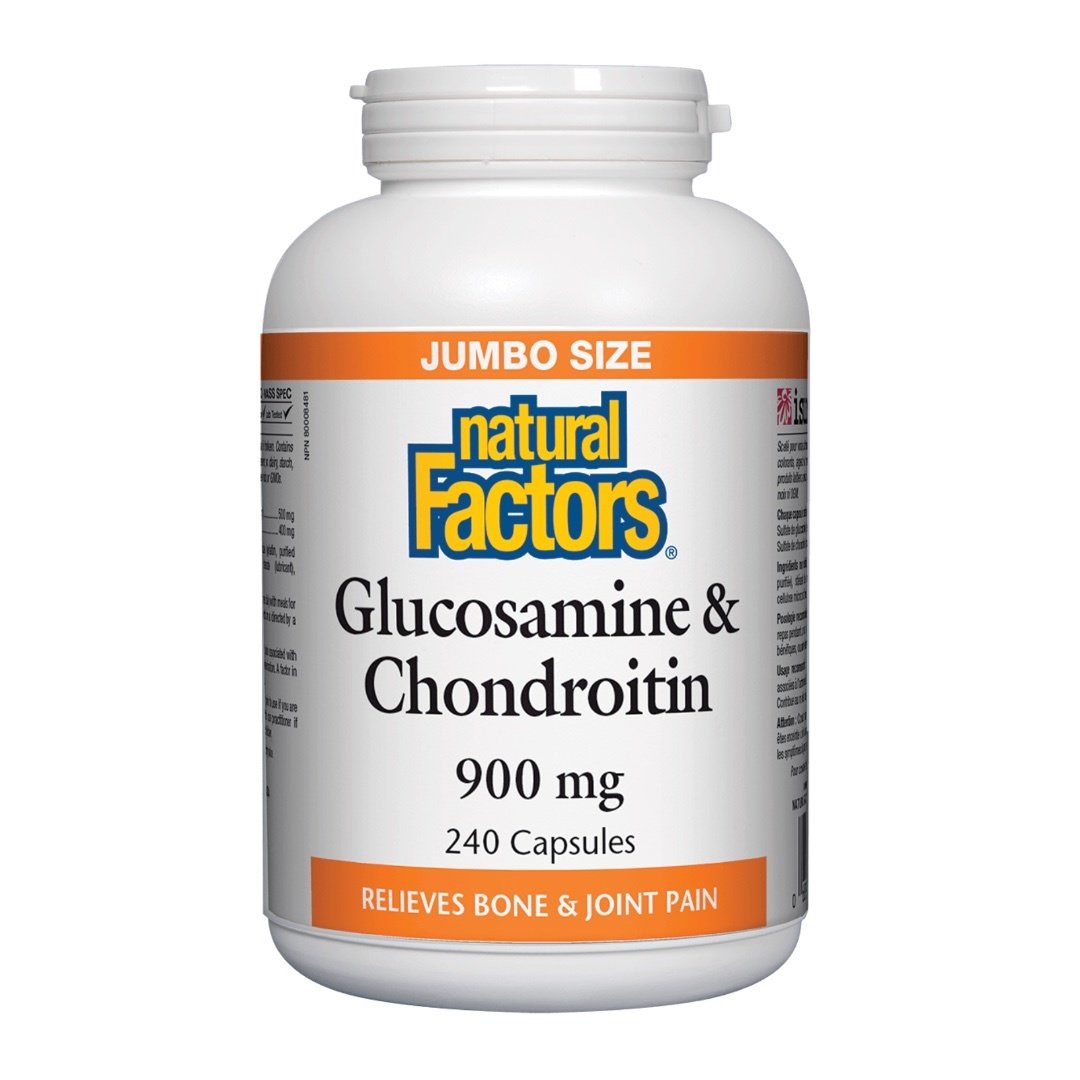 Natural Factors - Glucosamine & Chondroitin Sulfate 900mg - 240 Caps