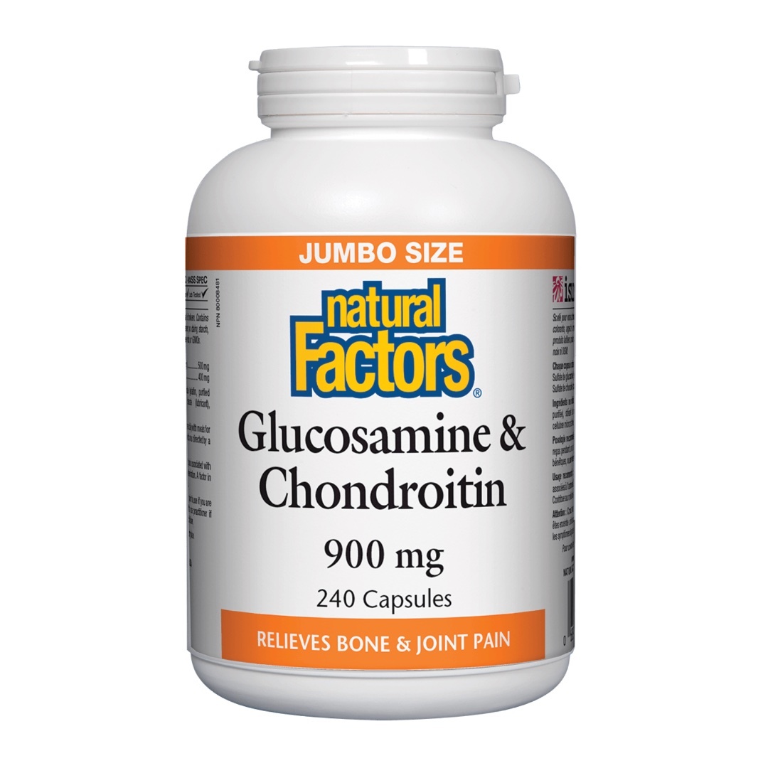 Natural Factors - Glucosamine & Chondroitin Sulfate 900mg - 240 Caps