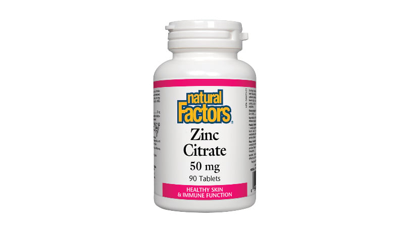 Natural Factors - Zinc Citrate 50mg - 90 Tabs