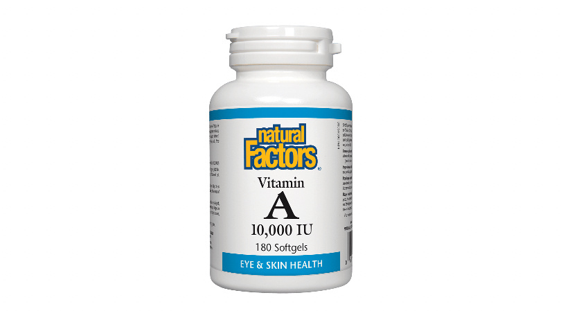 Natural Factors - Vitamin A 10,000 IU - 180 SG