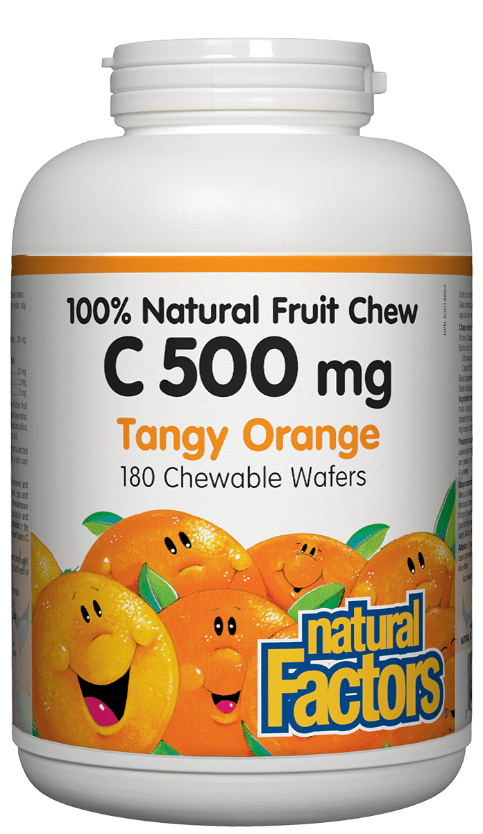 Natural Factors - Vitamin C 500 mg - Tangy Orange - 180 Chewable