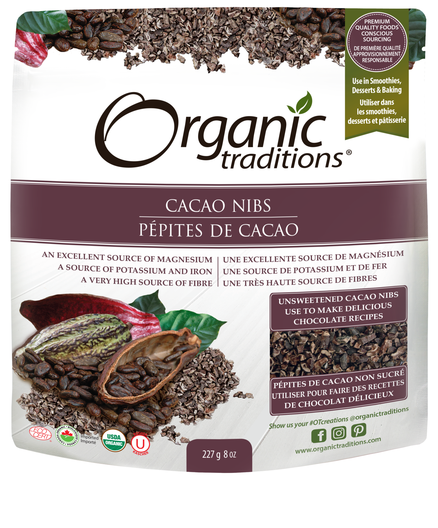 Organic Traditions - Cacao Nibs - 227g