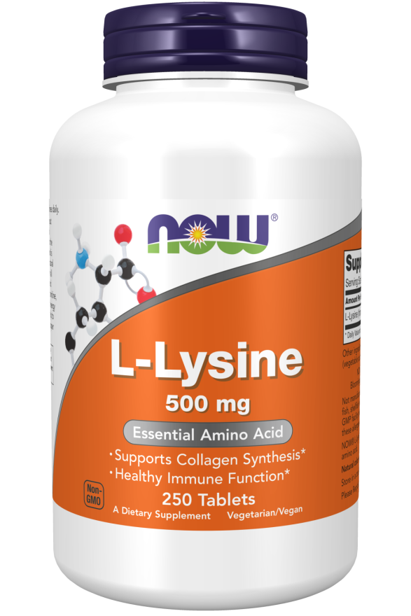 Now - L-Lysine 500 mg - 250 Caps