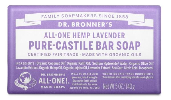 Dr. Bronner's - Pure Castile Bar Soap - Lavender - 140g