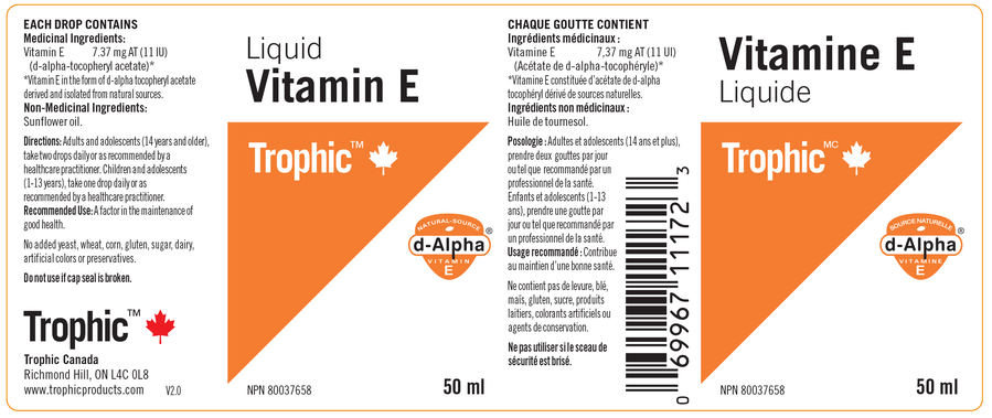 Trophic - Liquid Vitamin E - 50ml