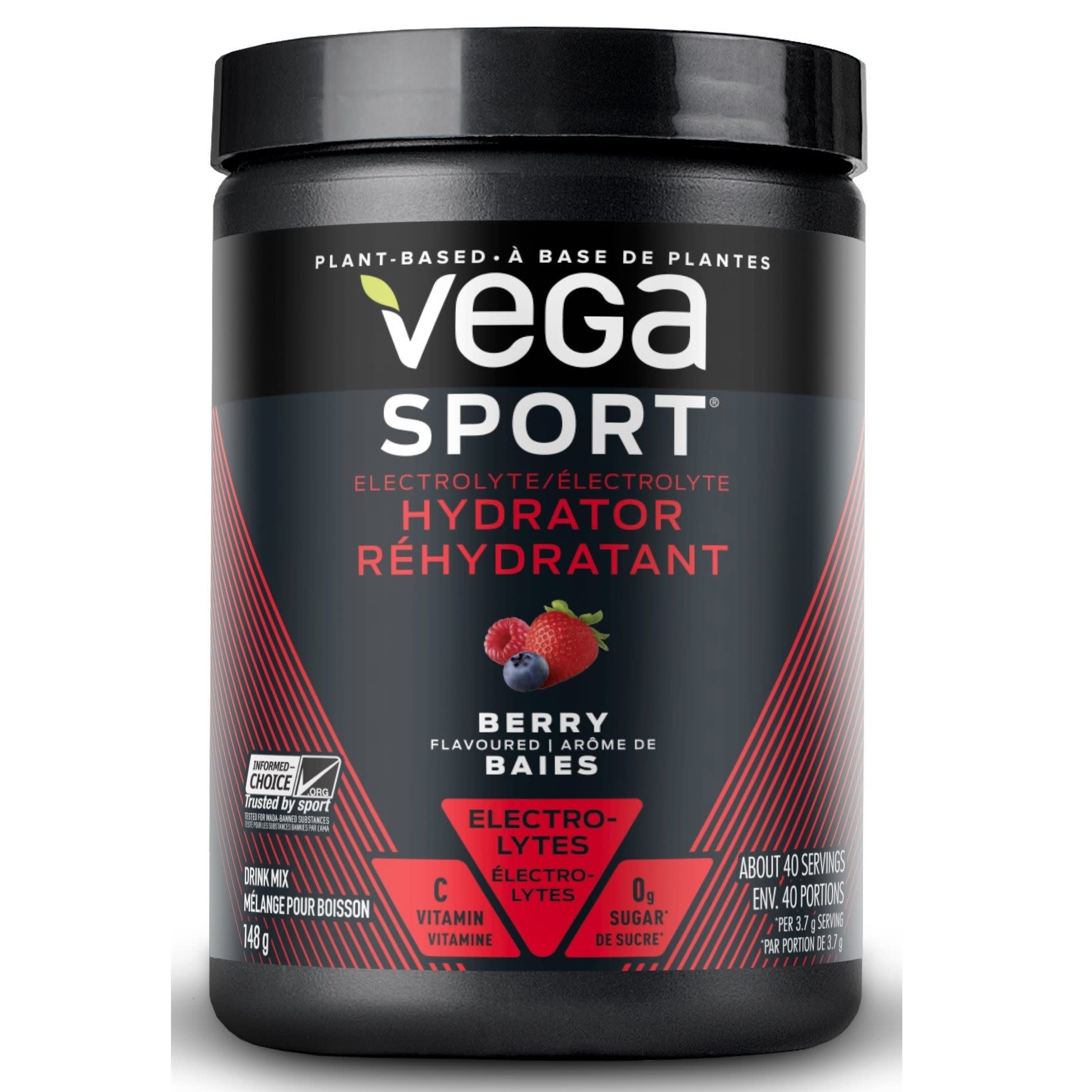 Vega - Vega Sport Electrolyte Hydrator - Berry - 148g