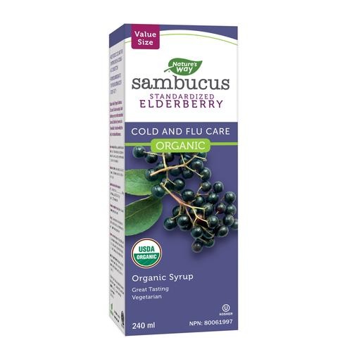 Nature's Way - Sambucus Elderberry Syrup - Organic - 240ml