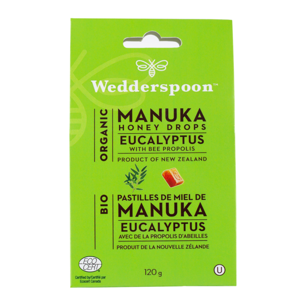 Wedderspoon - Manuka Honey Drops - Eucalyptus w/ Bee Propolis - 120g