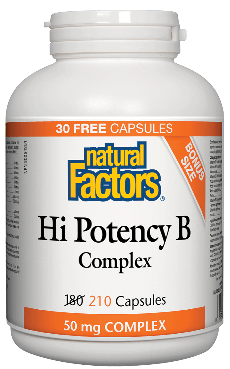 Natural Factors - Hi Potency B Complex 50mg - 210 Caps