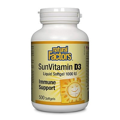 Natural Factors - Vitamin D3 1000 IU - 500 SG