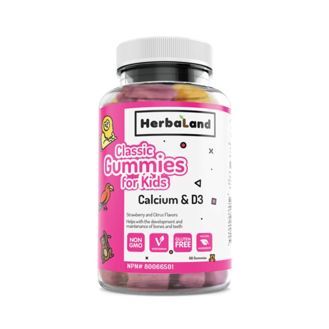Herbaland - Classic Gummies for kids Calcium & D3 - 60 gummies