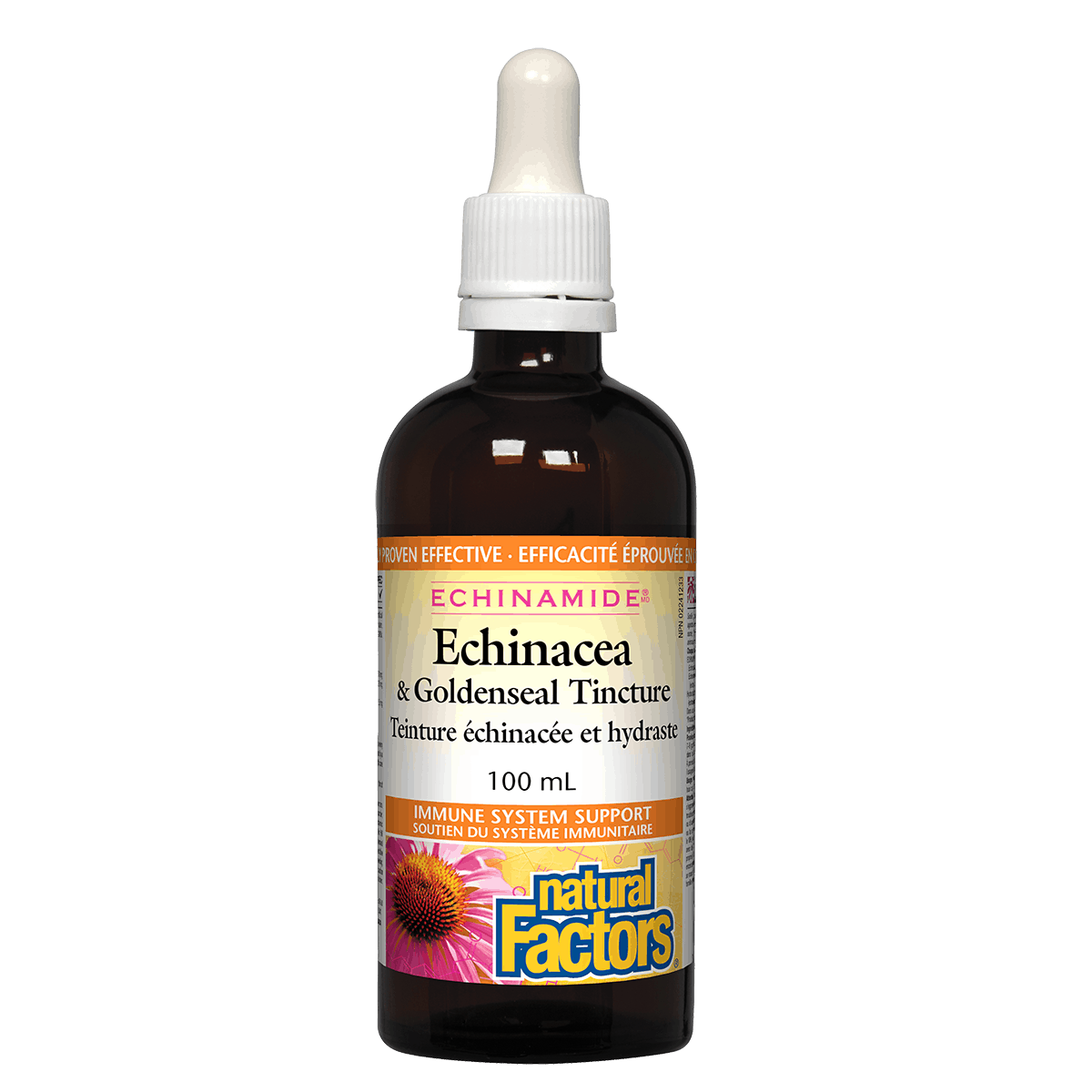 Natural Factors - Echinamide - Echinacea & Goldenseal Tincture - 100ml