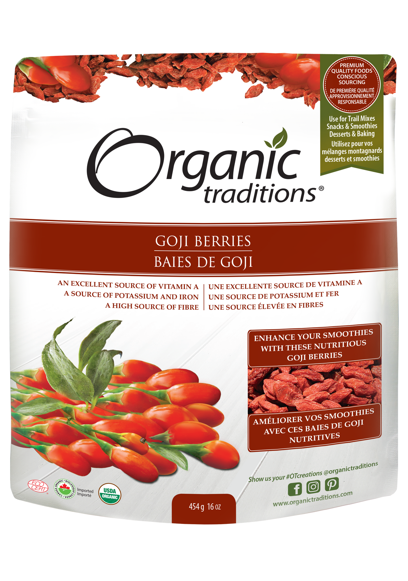 Organic Traditions - Goji Berries - 454g
