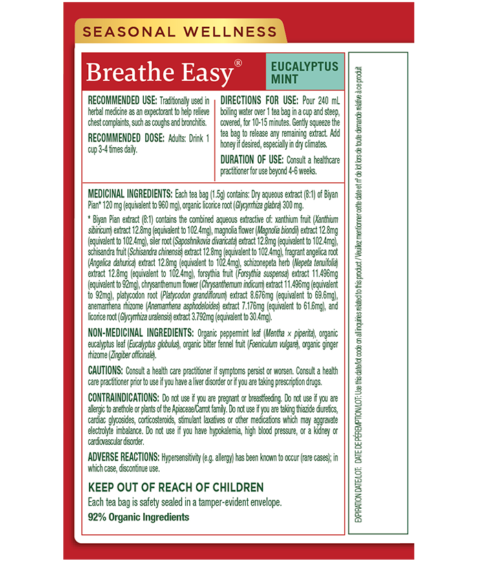 Traditional Medicinals - Breathe Easy - 16 TB