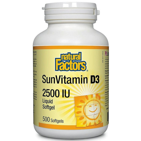 Natural Factors - Vitamin D3 2500 IU - 500 SG