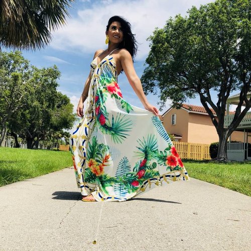 Sexy Flowy Maxi Floral Dress - Angel 