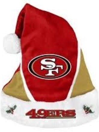 San Francisco 49ers FOCO Team Logo Colorblock Santa Hat