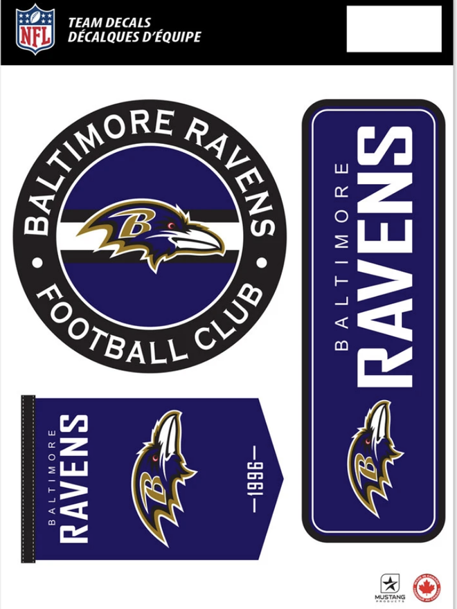 Wild Bill's Sports Apparel :: Ravens Gear :: Auto :: Baltimore Ravens  Alternate Logo 8” Decal