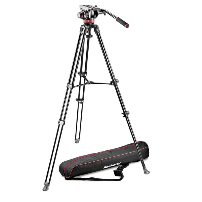 Manfrotto MVH502A Fluid Head and MVT502AM Tripod with Carrying Bag